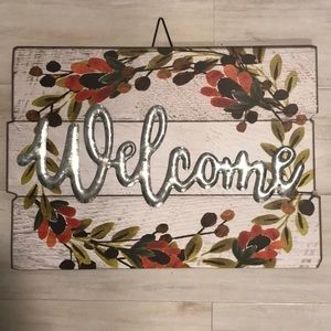 WELCOME sign W/ Design Around Wall Art